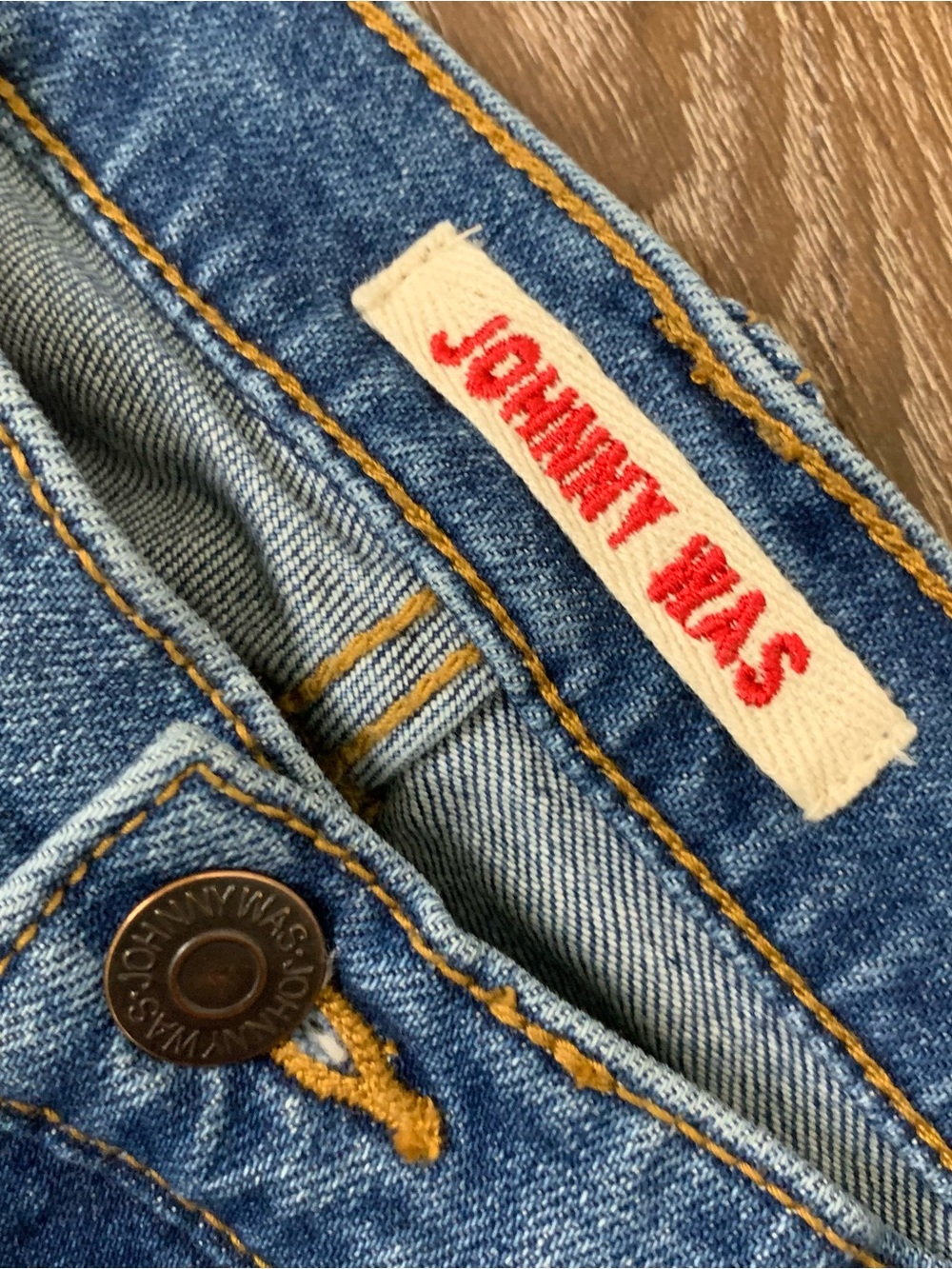 Johnny was Womens the cropped boyfriend embroidered mid rise jeans 29 - Picture 7 of 10